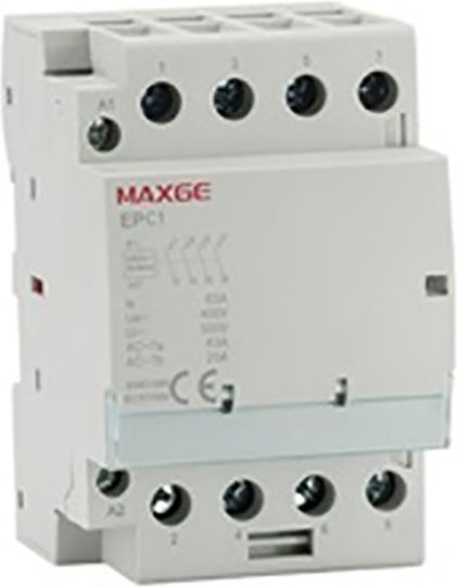 Maxge Phase 4-Pole Power Relay 40A 230V 4NO EPC1 MXG