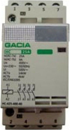 HC-4-25-230-4-0 Ρελέ Ράγας Ισχύος 25A Τετραπολικό με Τάση 230V 4NO