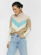 Vero Moda Women's Long Sleeve Pullover Turtleneck Striped Multicolour