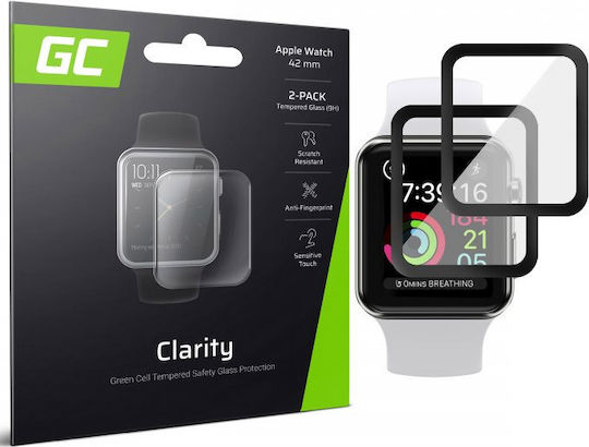 Green Cell Clarity 2τμχ Tempered Glass για το Apple Watch 42mm 2τμχ GL88