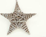 Atmosphera Wood Christmas Decorative Pendant Star 30x23εκ. Beige