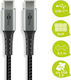 Goobay Braided USB 2.0 Cable USB-C Male - USB-C 60W PD Gray 0.5m