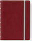 Filofax Notebook Notizbuch Spirale 56 Blätter A5 Geregelt mit Gummiband Rot