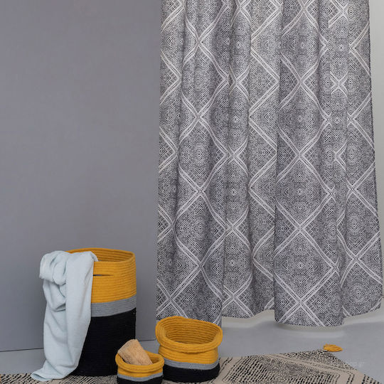 Palamaiki Tiles Duschvorhang Stoff 180x200cm Grey 9-200821-005