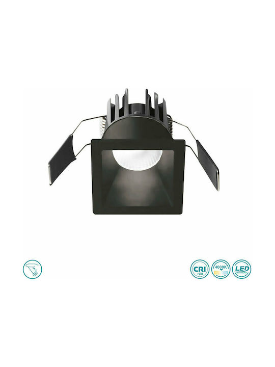 Gea Luce Qebui Square Metallic Recessed Spot wi...