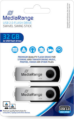 MediaRange 32GB USB 2.0 Stick Silver