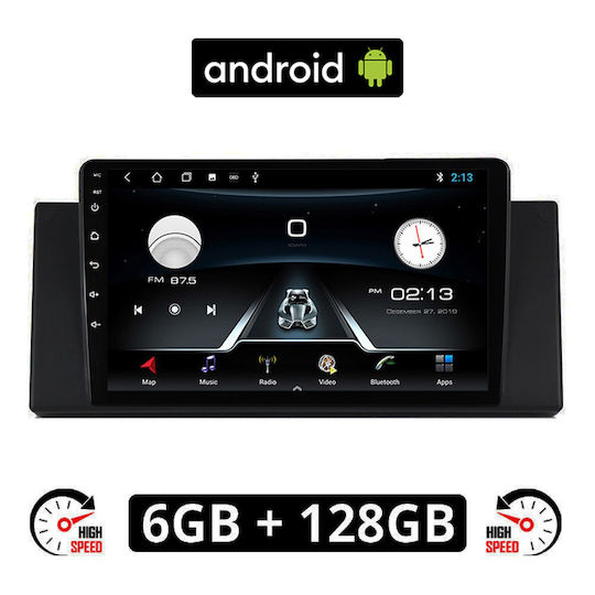 Car Audio System for BMW X5 (E53) / X5 1999-2006 (Bluetooth/USB/AUX/WiFi/GPS/Apple-Carplay/Android-Auto) with Touch Screen 9"