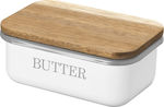 Navaris Metallic Butter Dish White 560ml 49985.02