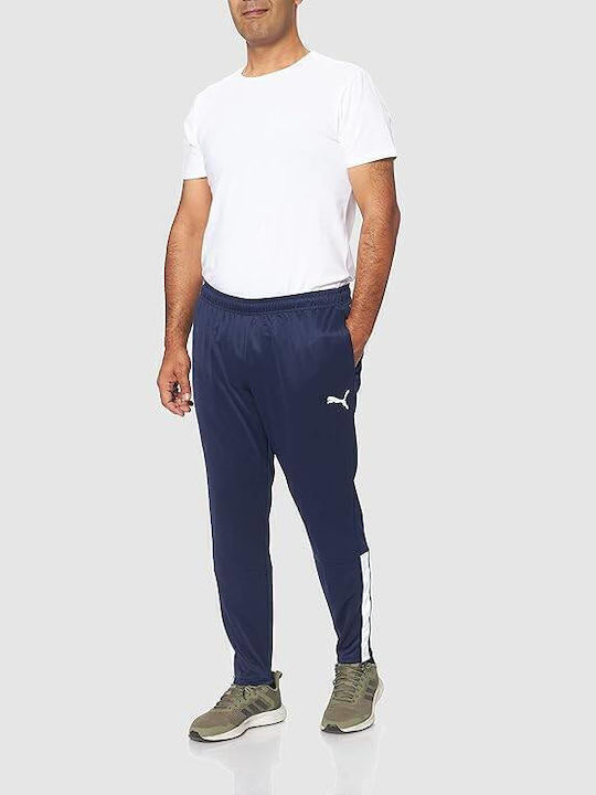 Team Liga Παντελόνι Φόρμας Γυαλιστερό με Λάστιχο Navy Μπλε