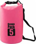 Ocean Pack Στεγανός Σάκος Ώμου με Χωρητικότητα 5 Λίτρων Ροζ