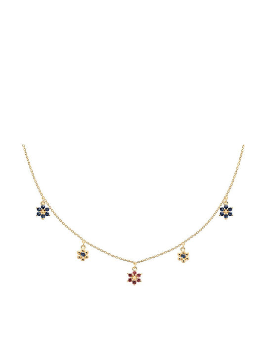 P D Paola Les Filles Necklace Made of Gold Plated Silver