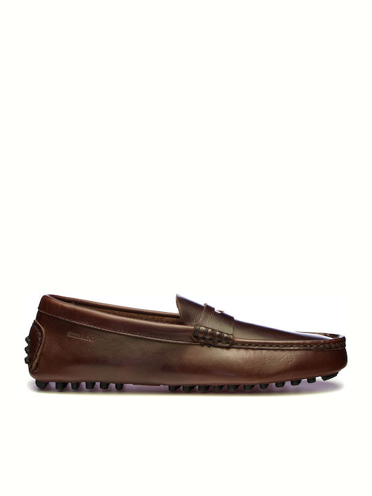 Russel Men's Leather Moccasins Brown