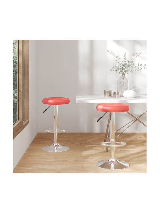 Hocker Bar mit Höhenverstellbar Red 2Stück 31x31x58-78cm