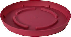 Plastona Roto 22 Στρογγυλό Πιάτο Γλάστρας σε Ροζ Χρώμα 18.5x18.5cm