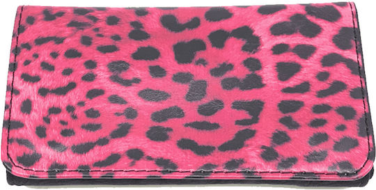 Tfar Pink Leopard Καπνοθήκη από Δερματίνη Ροζ με Μαγνητικό Κούμπωμα