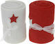 JK Home Decoration Τσόχινο Σετ Χριστουγεννιάτικα Τραπεζομάντηλα Υφασμάτινα Ράνερ Αστέρια 200x15εκ. 2τμχ
