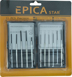 Epica Star Set 11 Șurubelnițe De Precizie cu 11 Vârfuri Schimbabile
