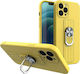 Hurtel Ring Back Cover Σιλικόνης Κίτρινο (iPhon...