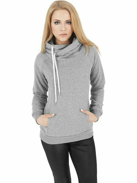 Urban Classics TB1076 Women's Hooded Sweatshirt Gray