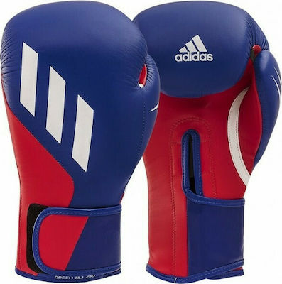 Adidas Hybrid Synthetic Leather Boxing Competition Gloves Blue