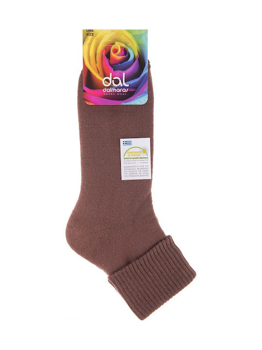 Dal 200 Women's Solid Color Socks Brown