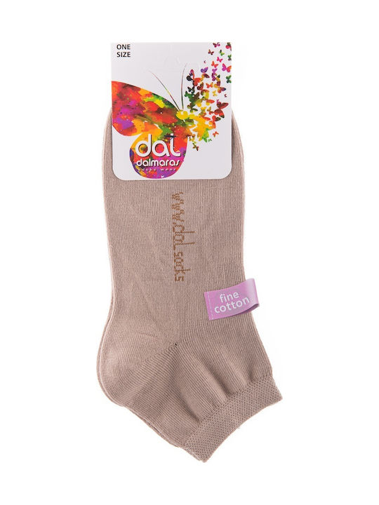Dal 904L Damen Einfarbige Socken Beige 1Pack