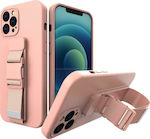 Hurtel Rope Back Cover Silicone 1mm Pink (iPhone 13 Pro Max)