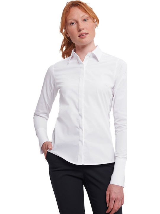 Russell Europe R-960F-0 Women's Shirt White White