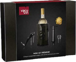 Vacu Vin Σετ Αξεσουάρ Κρασιού Premium Μαύρο 4τμχ