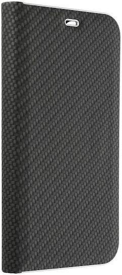 Forcell Luna Carbon Book Δερματίνης Μαύρο (Galaxy S9+)
