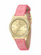 Chiara Ferragni Conteporary Rosa Armband Kristalle Damen Uhr mit Rosa Lederarmband