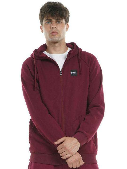 Cardigan With Hood Maroon