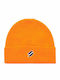 Beanie Männer Beanie mit Rippstrick in Orange Farbe