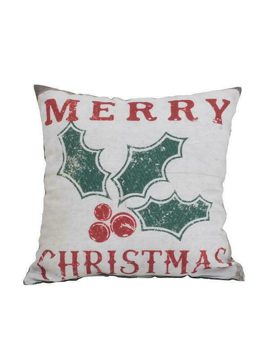 Fylliana Christmas Decorative Pillow "Xmas Mistletoe" Square Multicolour 40x40cm