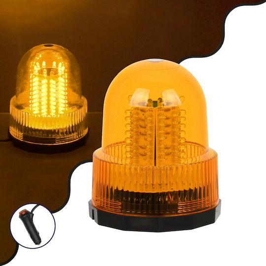 GloboStar Φάρος Αυτοκινήτου LED 10 - 30V Αδιάβροχος με Πορτοκαλί Φωτισμό