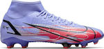 Nike Mercurial Superfly 8 Academy Kylian Mbappe Ψηλά Ποδοσφαιρικά Παπούτσια με Τάπες Μωβ