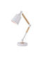 Office Lamp with Foldable Arm for Socket E27 in White Color