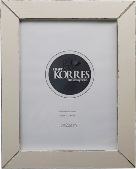 Korres Craft Wooden Cottage White Slim Picture Frame