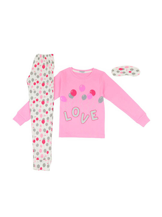 Εβίτα Kinder Schlafanzug Winter Rosa Η-167 H167