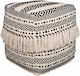 Πуф За табуретка White Ivory / Black 45x45x45см