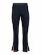 Bia Open Split Pant Women's Long Legging High Waisted Fleece Lining Navy Blue