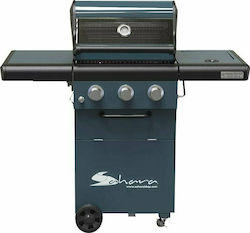 Sahara BBQ X350 Υγραερίου 3 Εστιών 14.8kW με Πλαϊνό Μάτι 3.7kW