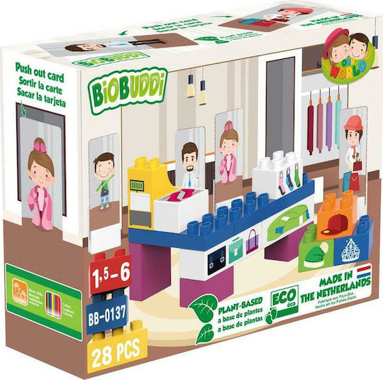 Biobuddi Blocks Eco Build the Clothing Store for 1.5-6 years Years 28pcs