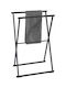 Wenko 237091121 Double Floor Standing Bathroom Freestanding Towel Rack ​35x80.5cm Inox Black