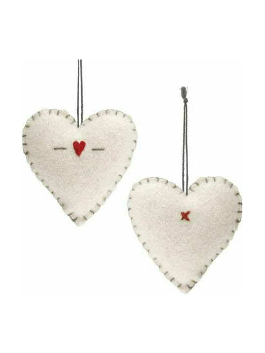 Hanging Heart Felt Christmas Tree Ornament 4.5x5cm Various Designs