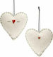 Hanging Heart Felt Christmas Tree Ornament 4.5x5cm Various Designs