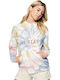Ivy Tie Dye Easy Raglan Women's Sweatshirt Hooded Purple/Pink/Yellow