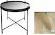 Round Glass Side Table Black L40xW40xH73cm