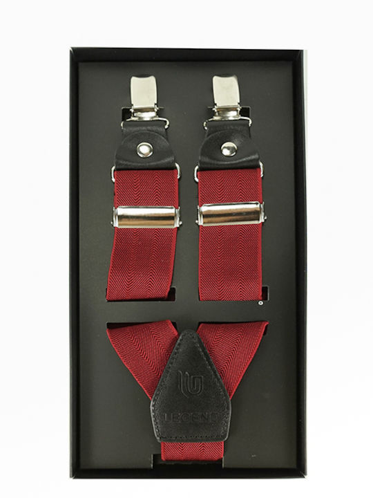 41 Suspenders Monochrome Burgundy