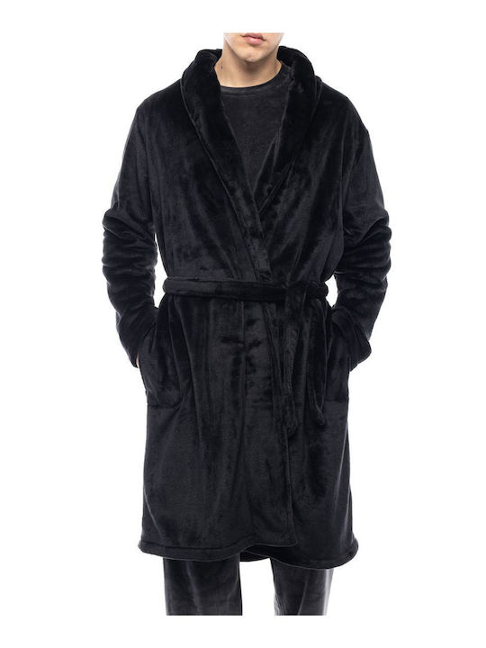 Ulisse Winter Herrenpyjama Schwarze